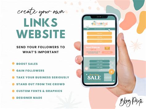 Link In Bio Website Template Edit In Canva Rainbow Branding