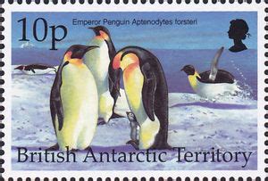 Stamp Emperor Penguin Aptenodytes Forsteri British Antarctic