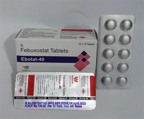 Febuxostat 40 Mg At Rs 1300 Pack Febuxostat Tablets ID 23141884312