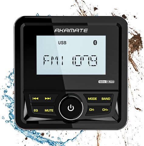 Marine Boat Radio Receiver Bluetooth Ipx5 Waterproof Boat Stereo 28 Lcd