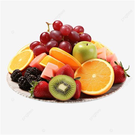 Mistura De Frutas Em Um Prato Png Prato Fruta Misturar Png Imagem