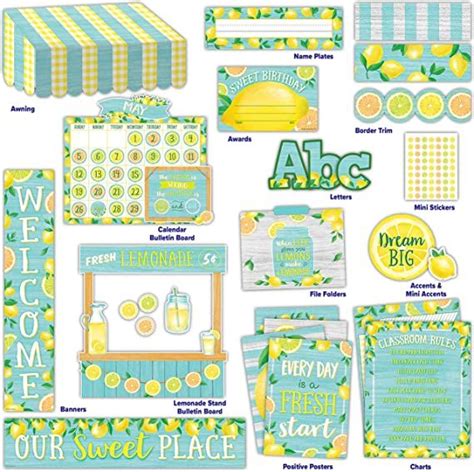 Lemon Zest Classroom Environment D Cor All In One Collection Kit