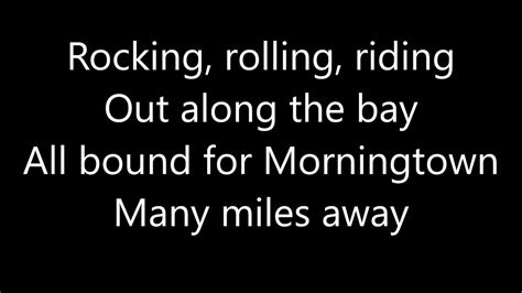 Morningtown Ride Lyrics Youtube