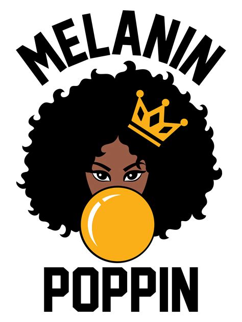 Melanin Poppin Afro Girl Svg Black Girl Svg Afro Woman Svg Inspire