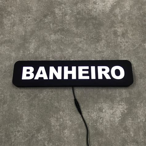 Painel De Led Letreiro Luminoso Bar Banheiro 0035 No Elo7 Firstcolor