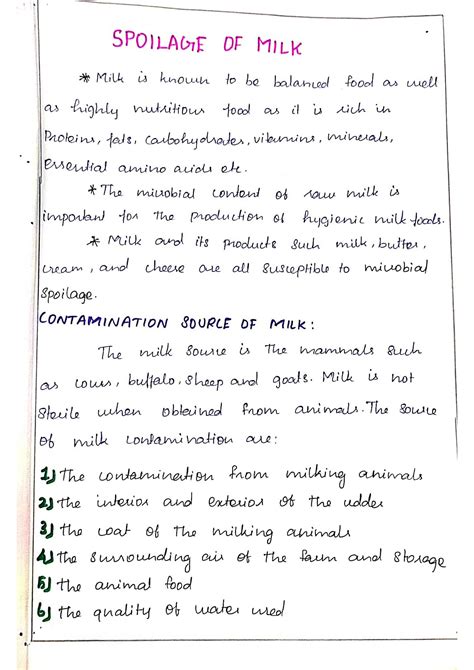 Solution Milk Spoilage Types And Causes Studypool