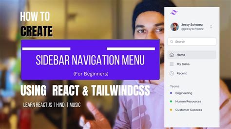 Create Sidebar Navigation Menu Using React JavaScript And Tailwind