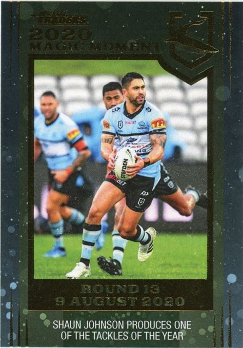 2020 Nrl Traders Magic Moment Gpp04 Shaun Johnson Cronulla Sharks Gold Coast Trading Cards