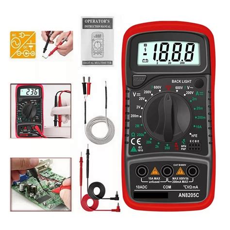 Multímetro Professional Digital Lcd Portátil Ac Dc Eo Safe Imports Esi