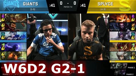 GIANTS Vs Splyce Game 1 S7 EU LCS Spring 2017 Week 6 Day 2 GIA Vs