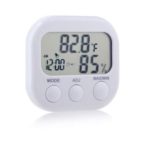 Momoday Mini Indoor Outdoor Digital LCD Thermometer Hygrometer Clock