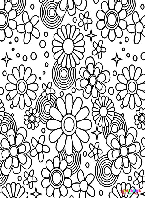 45 Hippie Coloring Pages