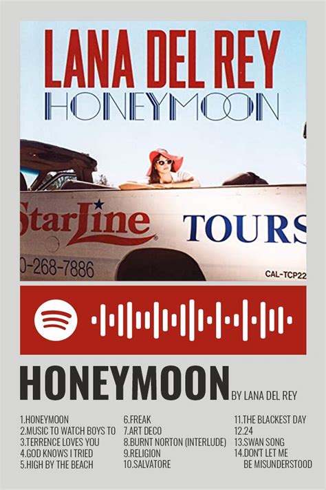 Honeymoon By Lana Del Rey Impresi N De P Ster P Ster De M Sica Lana