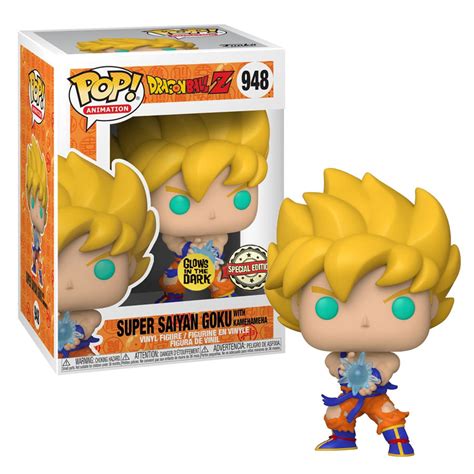 Funko Pop Animation Dragonball Z Super Saiyan Goku With Kamehameha Glow