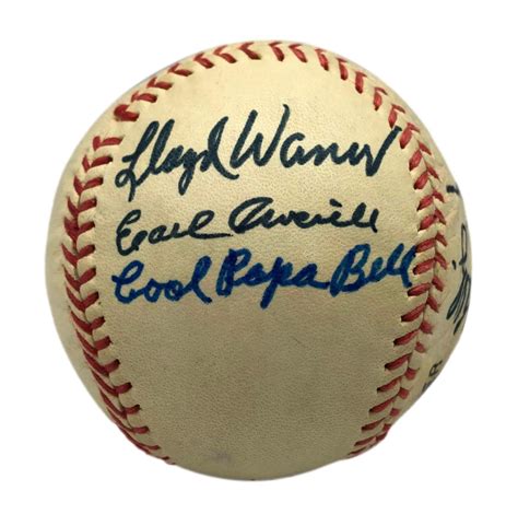 Hall Of Famers Ol Baseball Signed By With Willie Mays Monte Irvin