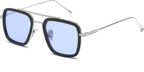 SHEEN KELLY Retro Sonnenbrille Square Eyewear Metallrahmen Klassische