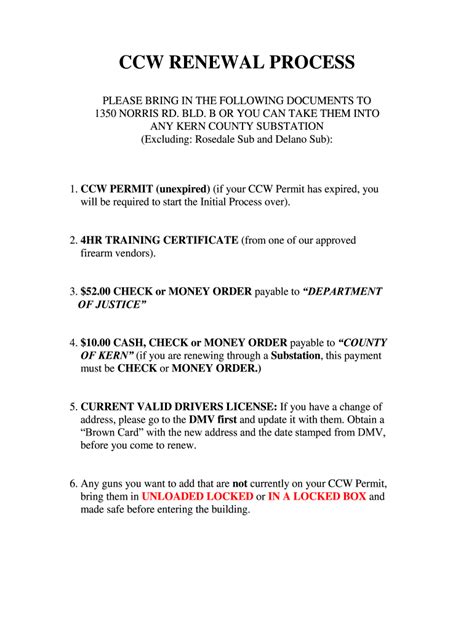 Kern County Ccw Renewal Fill Out Sign Online Dochub