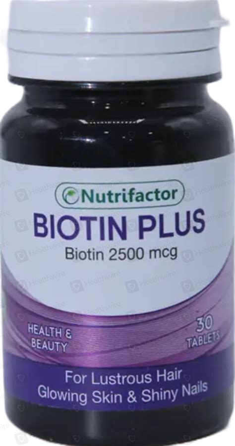 Nutrifactor Biotin Plus 2500mcg 30 Tablets Price In Pakistan Uses Dosage Side Effects