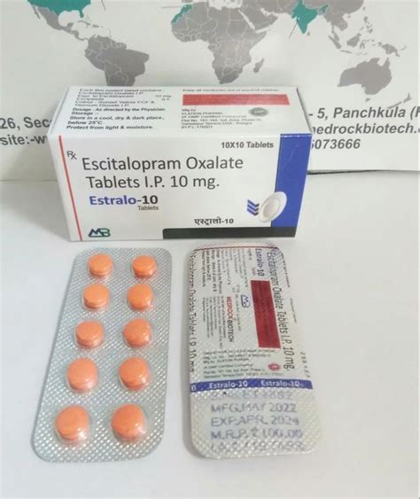 Escitalopram Oxalate 10 Mg Tablets At Rs 1000box Lexapro In