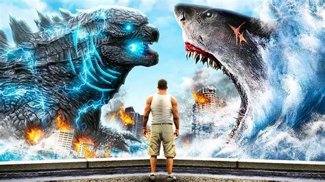 Godzilla Vs Megalodon In Gta 5 Youtube