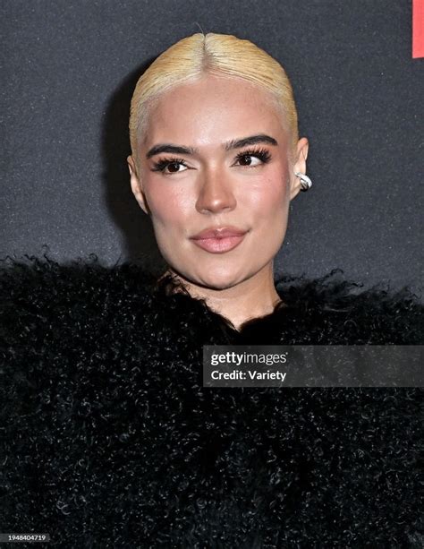 Karol G at the premiere of "Griselda" held at The Fillmore Miami ...