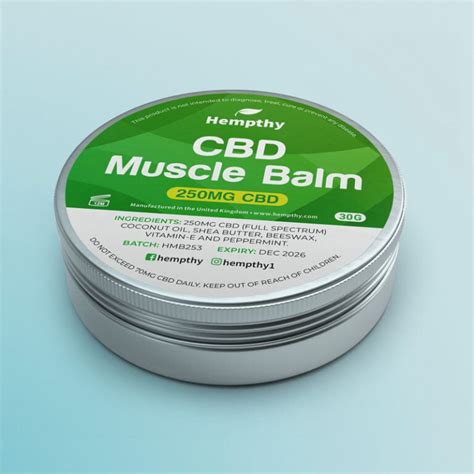 Cbd Balm Muscle Cbd Infused Peppermint Balm 250mg