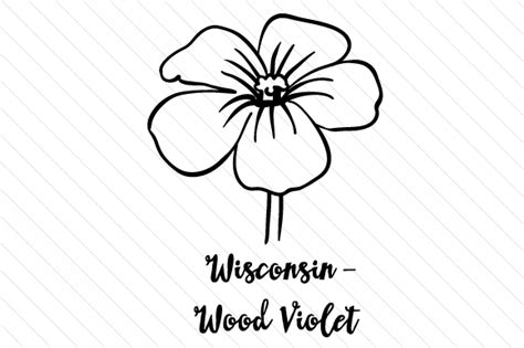 State Flower: Wisconsin Wood Violet SVG Cut file by Creative Fabrica ...