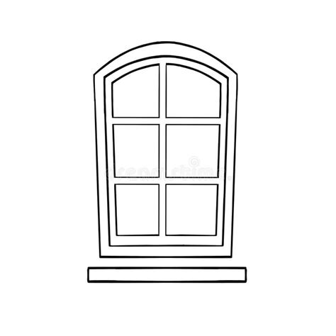 Windows House Style Isolated Icon Illustration Symbol Stock Vector
