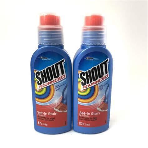 2 Shout Advanced Ultra Concentrated Gel Stain Remover Scrubber 87oz