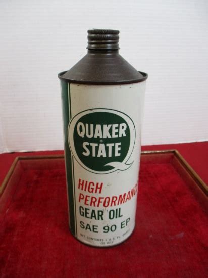 Quaker State High Performance Gear Oil Advertising Can Art Antiques