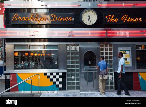 Brooklyn Diner In Manhattan New York Stock Photo Alamy