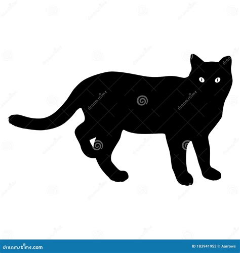 Silueta Del Lince Sobre Un Fondo Blanco Ilustraci N Del Vector