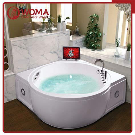 Woma 1 54 1 54 0 63m Corner Acrylic Massage Bathtub Q421 China