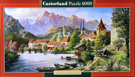 Town In The Mountains Shadow Puzzle Pi Ces Castorland