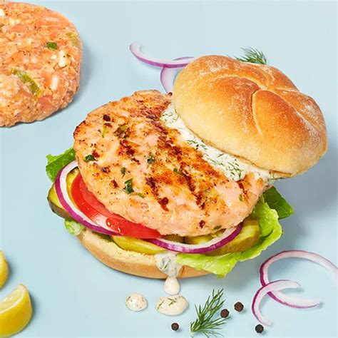 Frozen Salmon Burgers - Hooked Boston Raw Bar Catering & Fresh Farmers ...