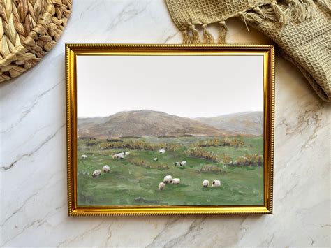 Sheep Art Print. Sheep Painting. Oil Original. Lamb Painting. Moody Boho Décor. French Farmhouse ...