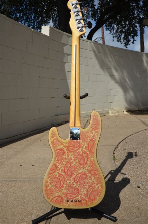 Keller Guitars Pink Paisley Telecaster Bass 2016 Nitro Pink Paisley Bass For Sale Keller Guitars