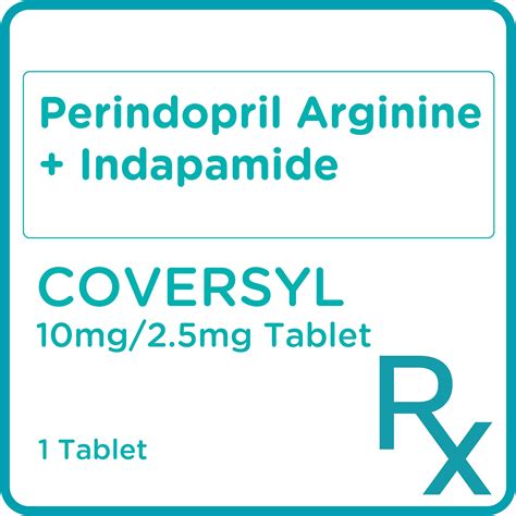 Coversyl Perindopril Arginine Indapamide 10mg 2 5mg 1 Tablet [prescription Required