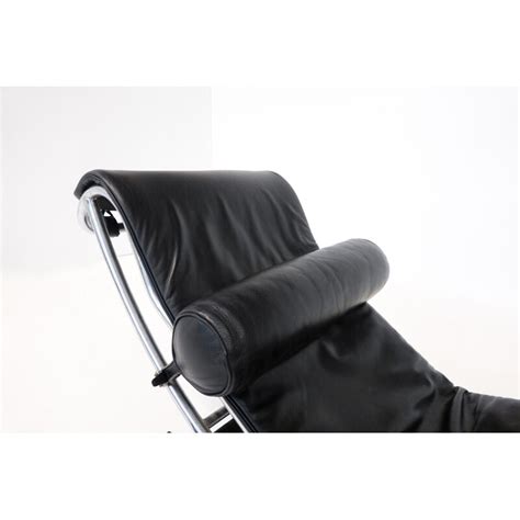 Loungesessel Lc4 aus schwarzem Leder von Le Corbusier für Cassina