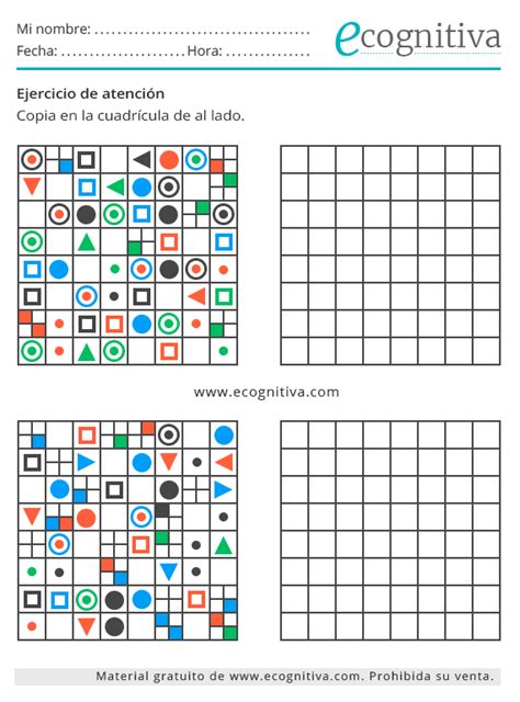 Pin on Ejercicios de atención para mayores