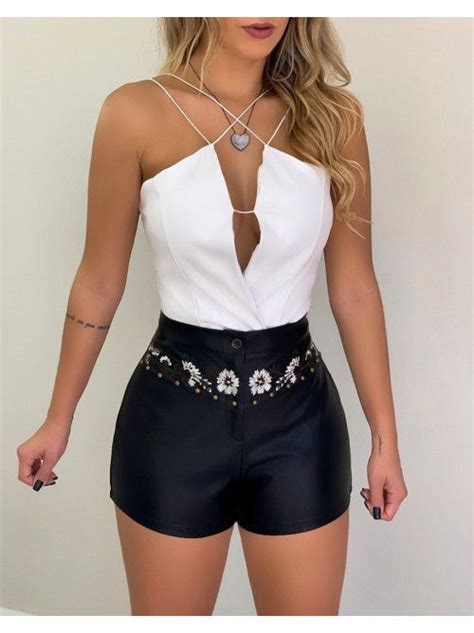 Shorts Onlauri Em 2020 Short De Couro Ideias Fashion Moda Feminina