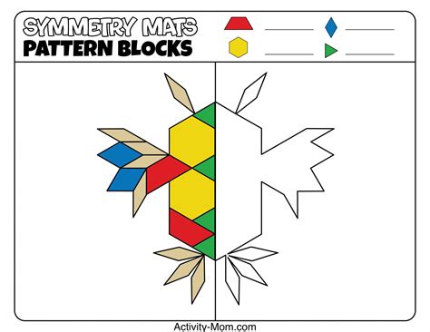 Pattern Block Mats Free Printable The Activity Mom