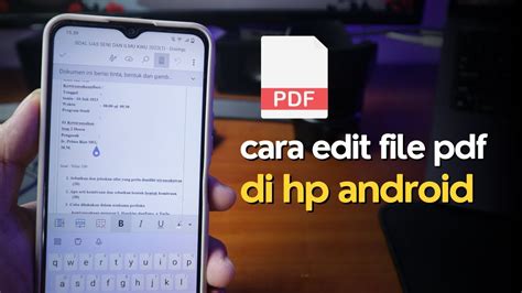 Cara Mudah Edit File PDF Di HP Android YouTube