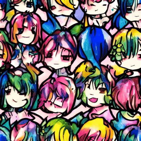 Kawaii Chibi Rainbow Gay Lesbian Trans Queer Pattern Creative Fabrica