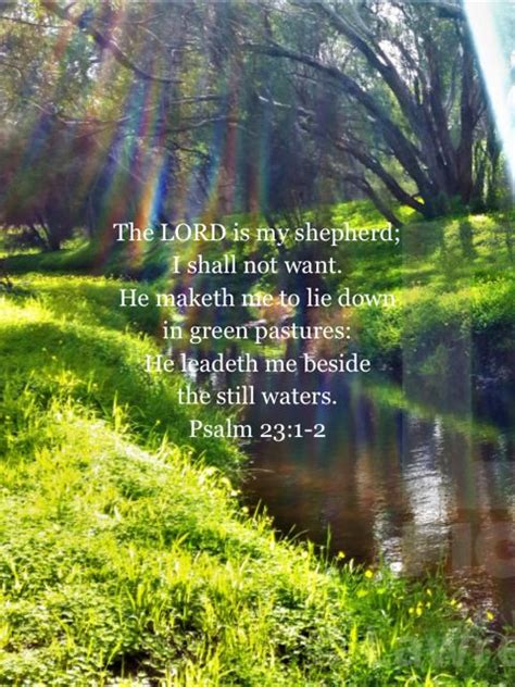 Psalm 231 2 The Lord Is My Shepherd I Shall Not Want He Maketh Me To