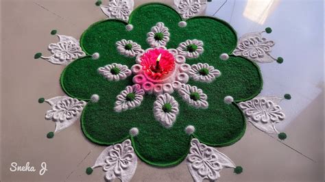 Ugadi Rangoli Design 2018 Gudi Padwa Rangoli Design Ugadi Muggulu Youtube