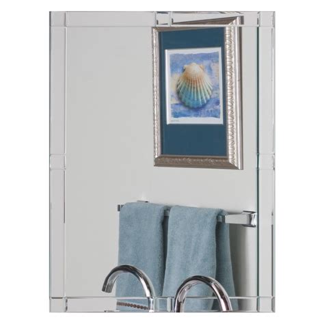 Decor Wonderland 24 In W X 32 In H Frameless Rectangular Beveled Edge