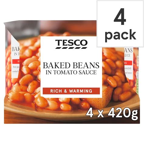 Tesco Baked Beans In Tomato Sauce 4x420g Tesco Groceries