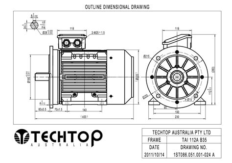 Three Phase Electric Motor 4kw 4p 1440rpm 415v B35 Footflange