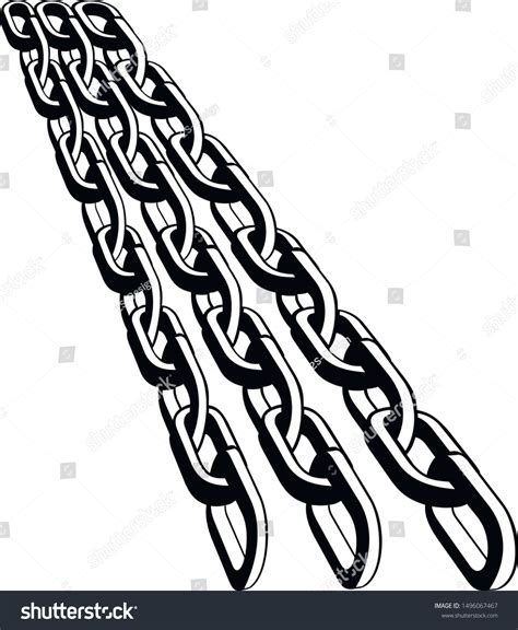 Chain Black White Vector Illustration Stock Vector (Royalty Free ...